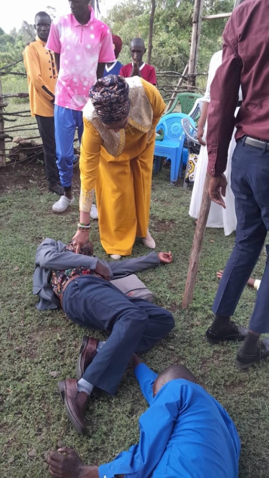 Congregation in worship